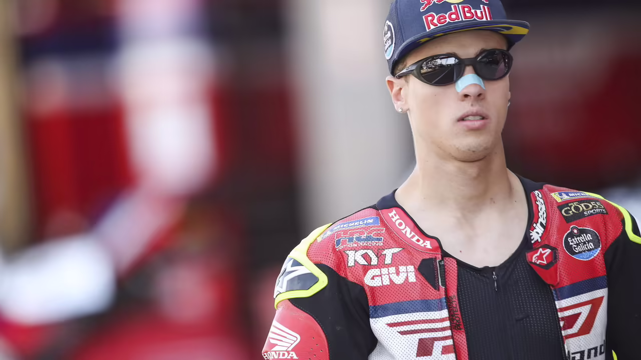 Диого Морейра на Honda LCR в гонке MotoGP Гран-при Великобритании в Сильверстоуне