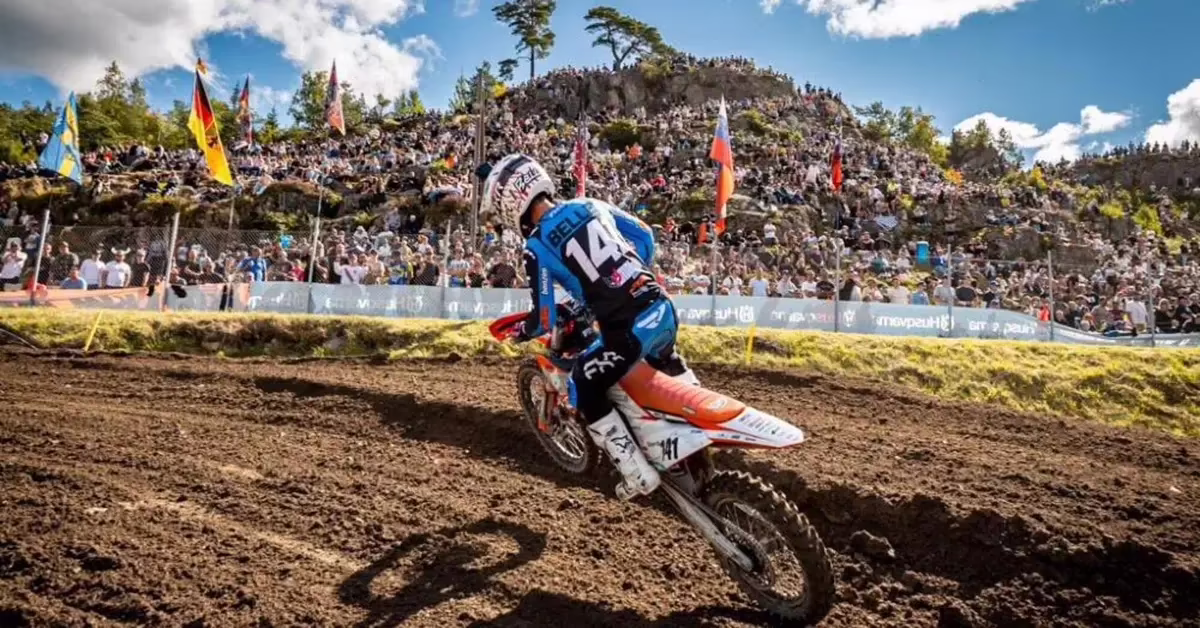 Дженнаро Утех на подиуме этапа EMX125 в Уддевалле