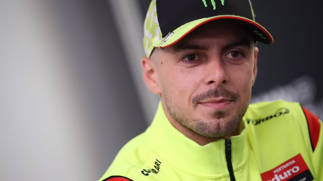 Фабио Ди Джанантонио на Ducati во время этапа MotoGP на Заксенринге