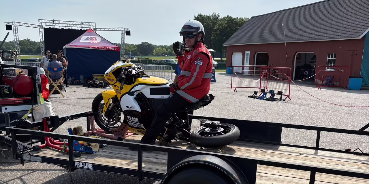 Kensei Matsudaira’s bike after he crashed in MotoAmerica Talent Cup practice on Friday at VIR.
