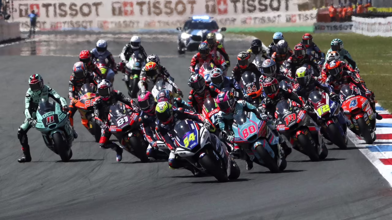 Dutch Moto2 Grand Prix start. © Gold and Goose