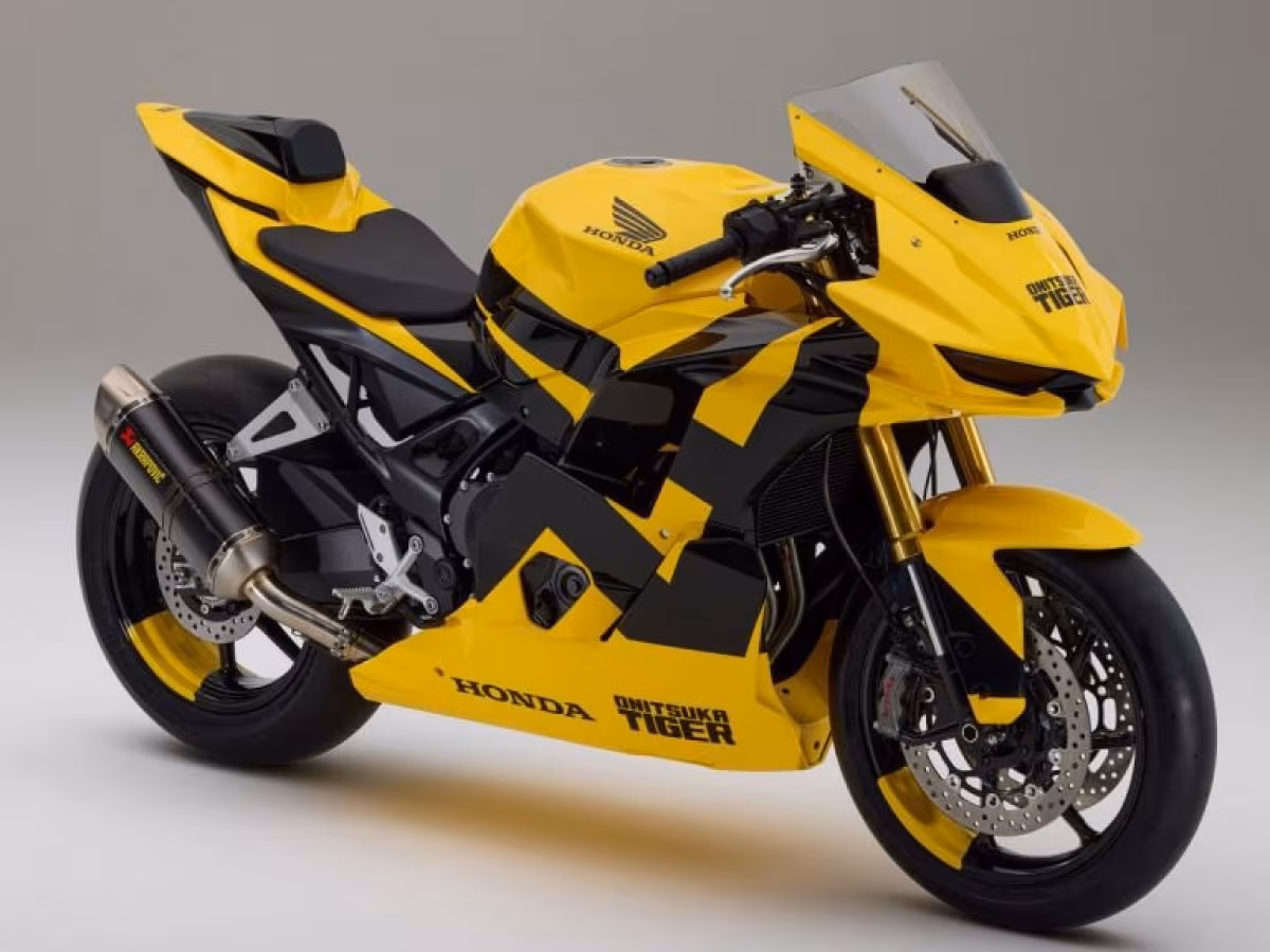 Жёлто-чёрный концепт Honda CB750 Hornet в обтекателях Onitsuka Tiger