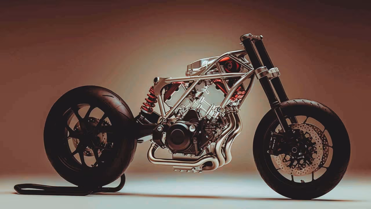 Концептуальный двигатель Honda V3 с электрическим компрессором, показанный на EICMA