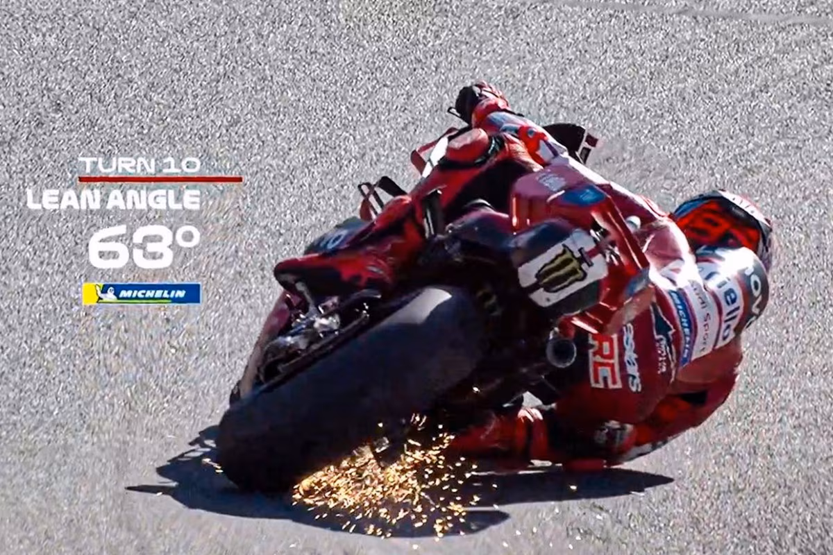 Марк Маркес искрит подножками своего Ducati на Red Bull Ring