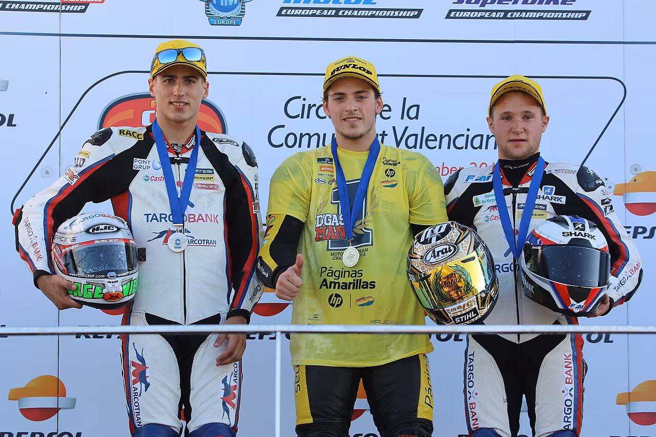 Тройка призёров FIM CEV Moto2 European Championship 2015 года