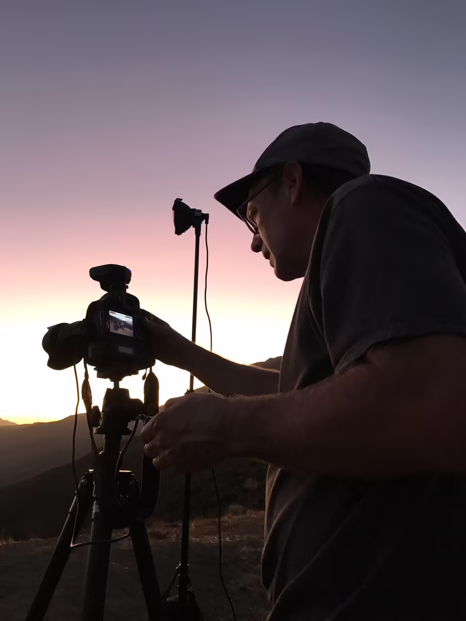 Kevin WIng on a streetbike photo shoot at dusk. Photo courtesy Ken Vreeke.