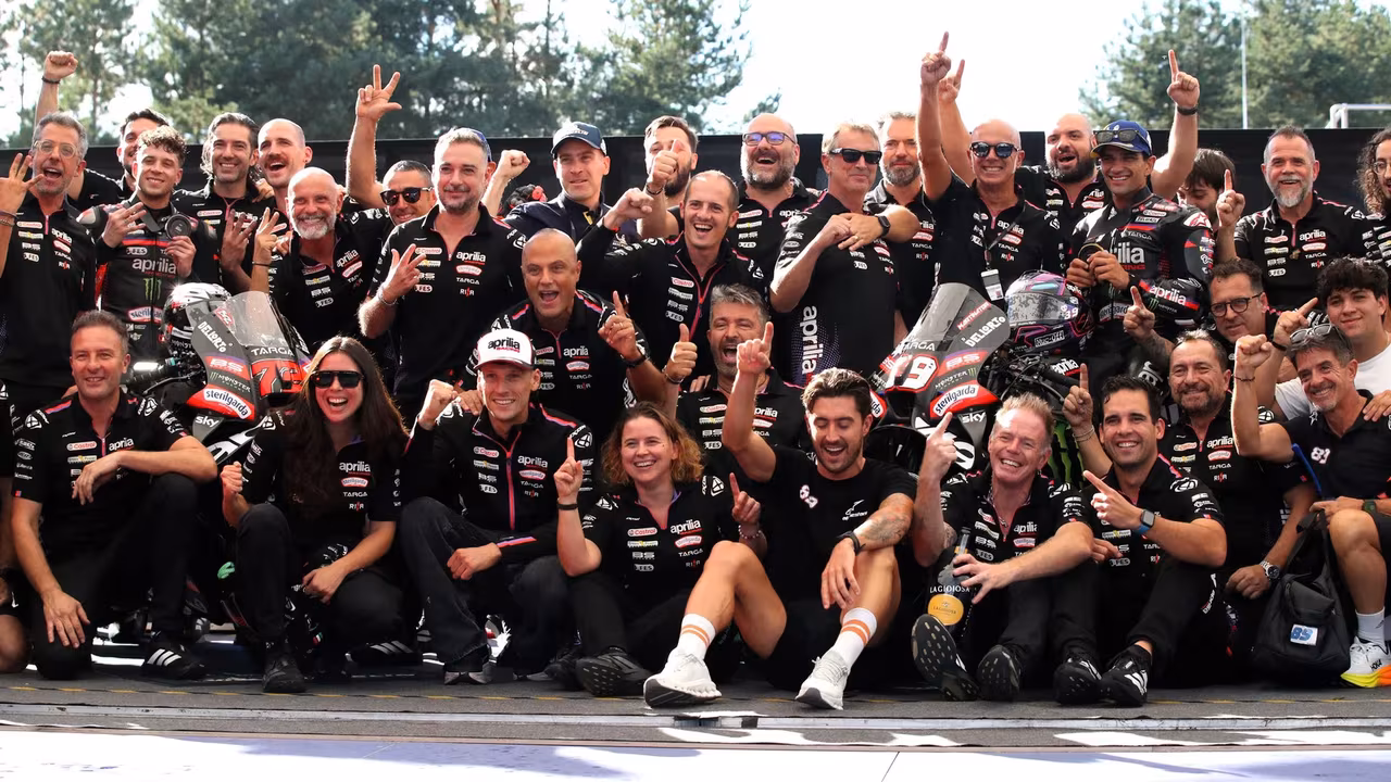 Martin, Bezzecchi, Aprilia, 2026 Red Bull Ring MotoGP. © Gold and Goose