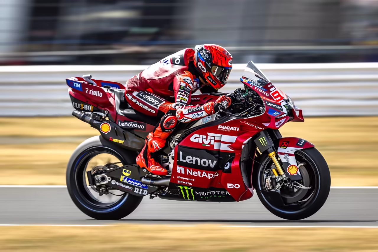Marc Márquez (93) at Silverstone. Photo courtesy Ducati.