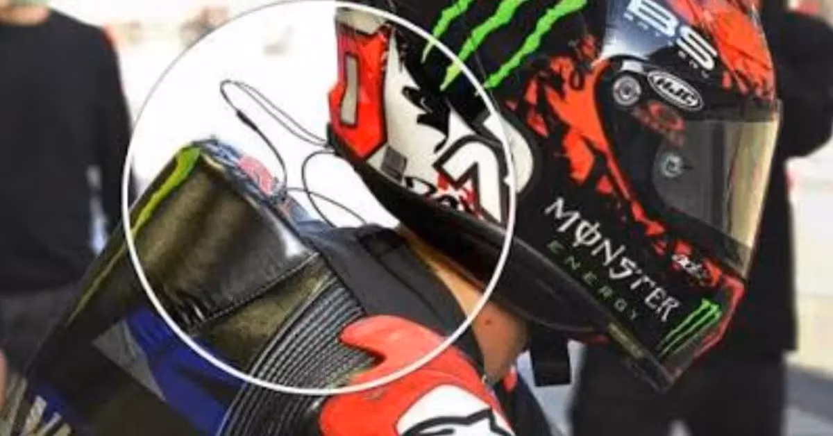 Серхи Сендра с прототипом радиосистемы MotoGP