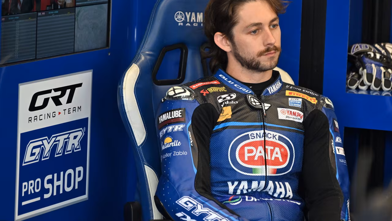 Реми Гарднер на мотоцикле Yamaha на этапе WorldSBK в Кремоне