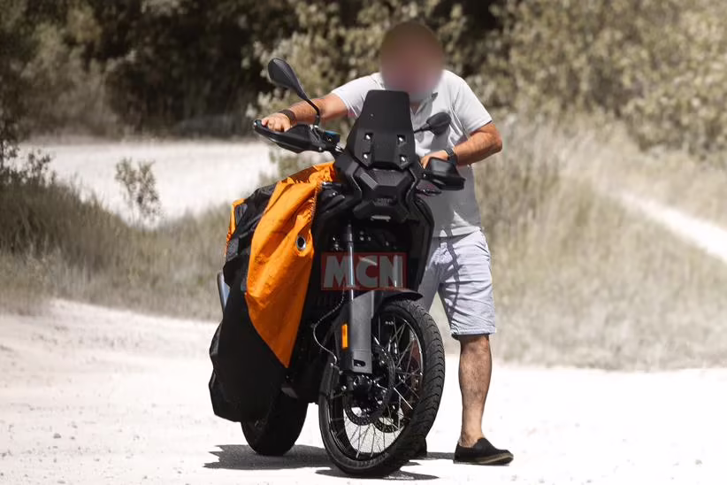 BMW F650GS prototype being pushed along
