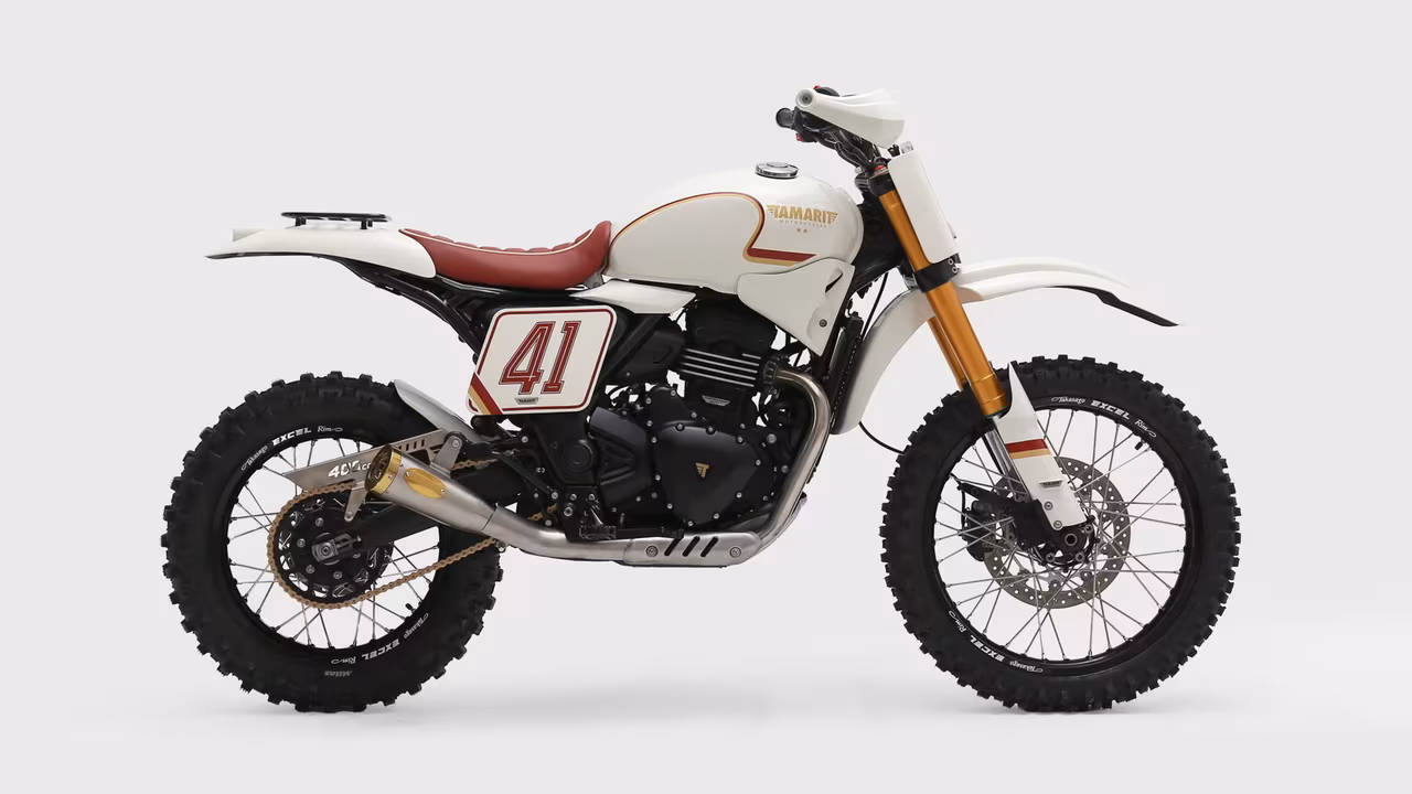 Кастомный Triumph Scrambler 400 XC Miura от испанской мастерской Tamarit Motorcycles