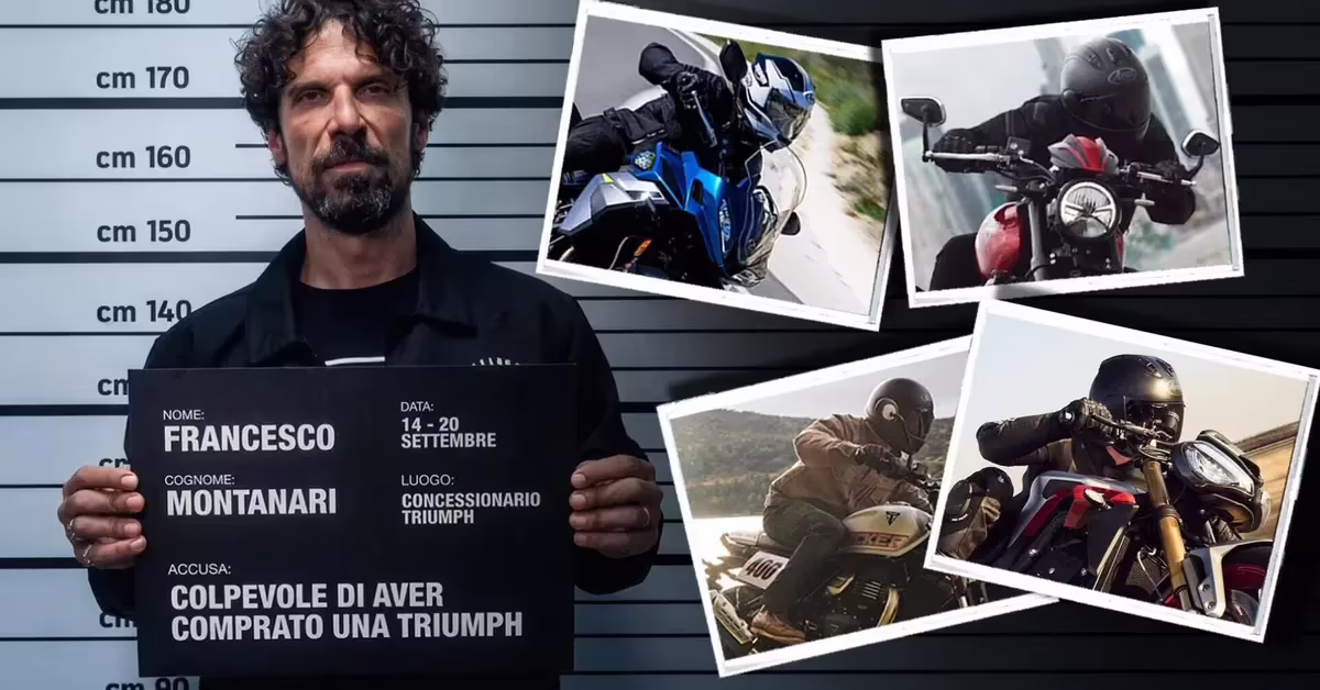 Актёр Франческо Монтанари на мотоцикле Triumph в рамках кампании For the Ride Week
