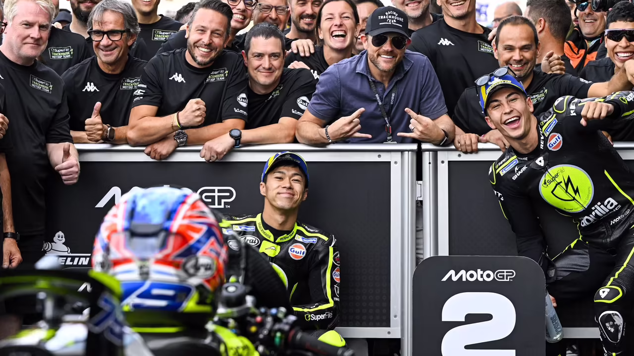 Marks, Ogura, Fernandez, qualifying, Silverstone MotoGP. © Gold and Goose