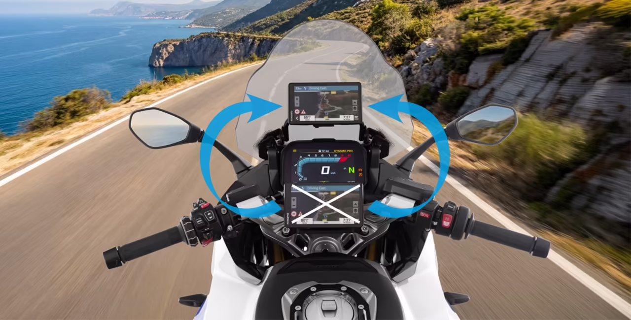 Кронштейн Wunderlich с навигатором над TFT-дисплеем BMW R 1300 RS